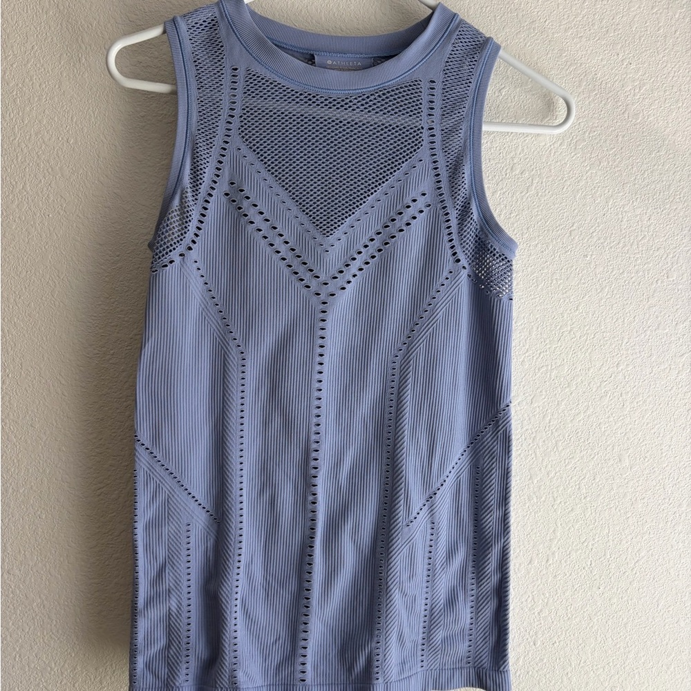 Athleta Perforated Knit Racerback Tank - Light Lavender